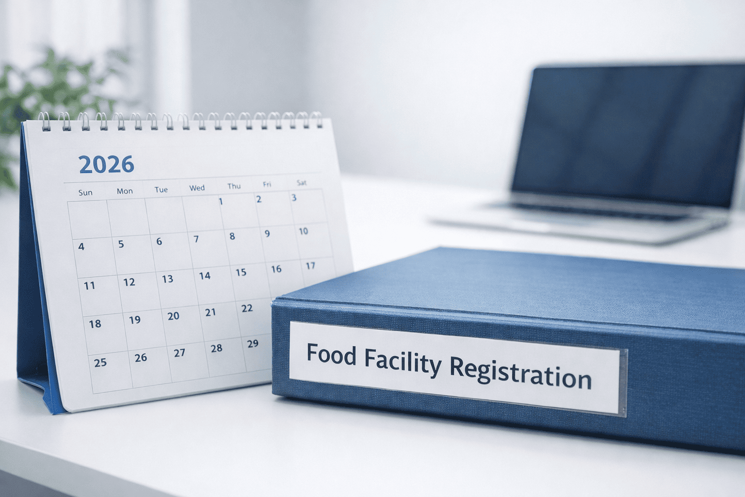 Biennial food facility renewal tracking