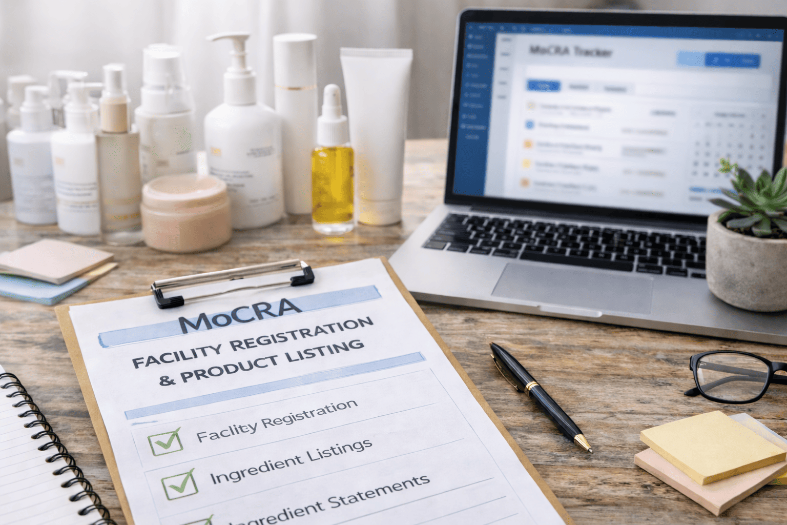 Cosmetics compliance documentation